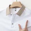Men's Business Casual Long Sleeve Polo Shirt – Solid Color Versatile Top