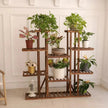 Large Multi-Tier Plant Stand – Brown Staggered Flower Pot Display Rack