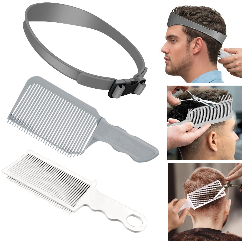 1/3Pcs Barber Hair Comb Kit Flat Top Hair Cutting Fade Comb Adjustable Headband Styling Tool Salon Hair Accessories