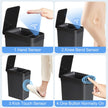 12L Smart Motion Sensor Trash Can with Automatic Lid – Touchless Waste Bin for Bathroom & Kitchen