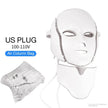 7-Color LED Face & Neck Mask with 138+3 LEDs – Wireless Rechargeable Light Therapy Beauty Device