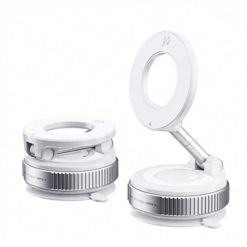 2PCS 360° Rotating Magnetic Vacuum Suction Cup Car Phone Holder – Adjustable Phone Mount Stand for iPhone & Android