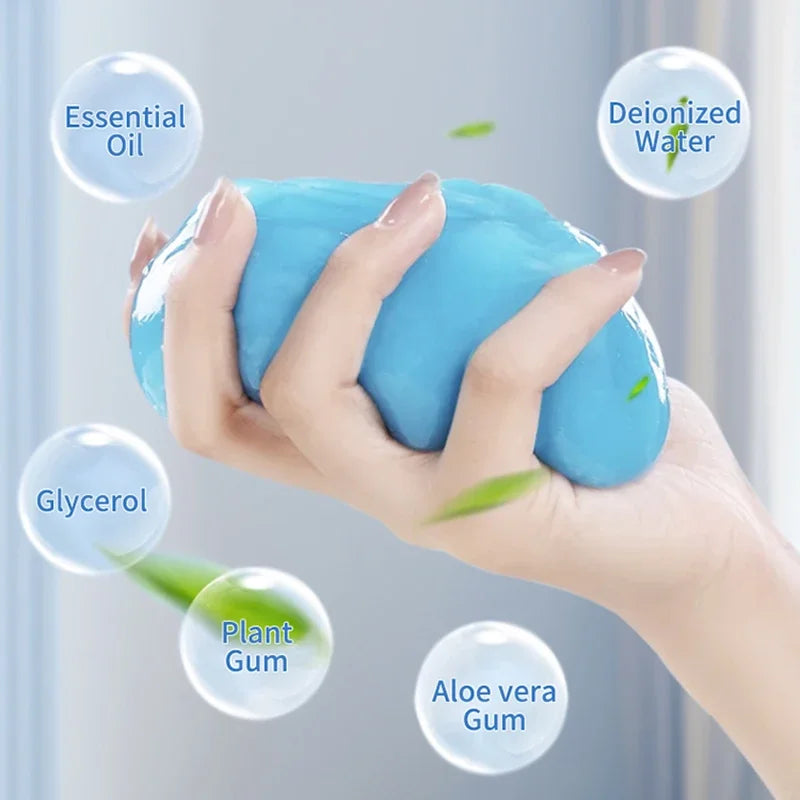 Multifunction Car Cleaning Gel Dust Cleaner Slime for Air Vents, Dashboard & Laptop Cleaning