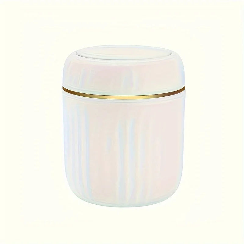 Mini Desktop Trash Can with Lid – Durable Plastic Waste Bin for Bedroom & Office