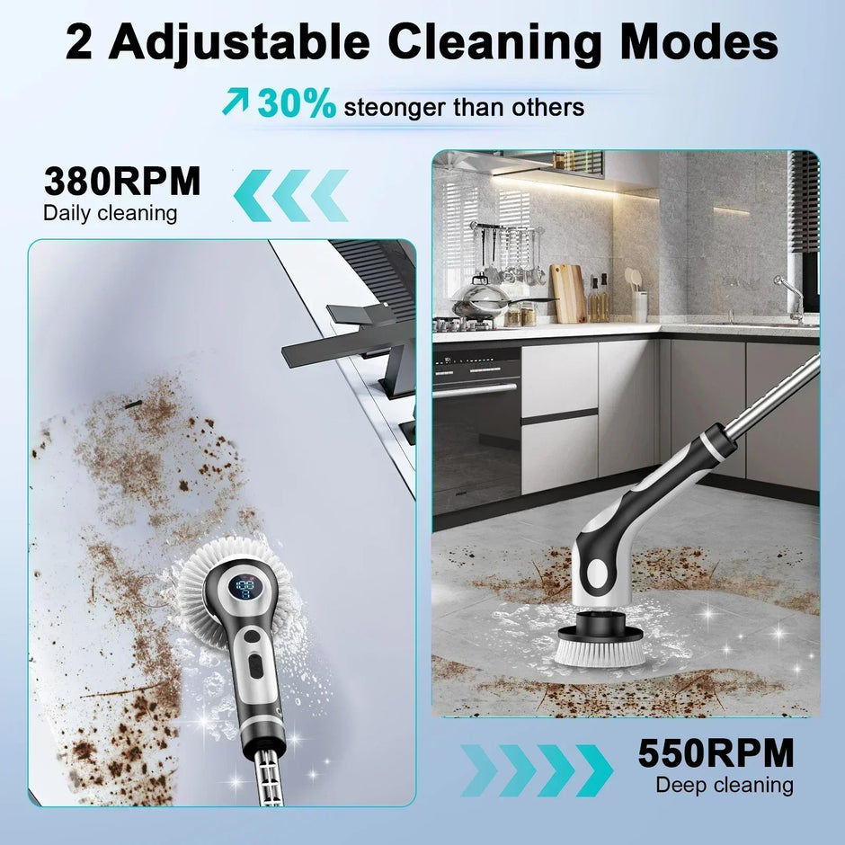 TINSOL 11-in-1 Multifunctional Electric Cleaning Brush – Rechargeable Smart Rotary Kitchen Cleaning Brush