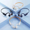 Open-ear Bone Conduction Headphones, Wireless Ear-hook Sports Headset with Microphone, 16 Hours Playback, BT 5.3 Stable Connection, HiFi Stereo, Hands-free Calling for Running & Cycling