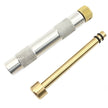 Portable Metal Fire Piston with Brass-Coloured Rod and Knurled Grip for Camping Survival
