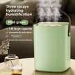 1.8L Large Capacity Humidifier with Three Nozzle Spray, Night Light & Double Filter Aromatherapy Mist Machine for Bedroom, Car & Home