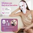 7-Color LED Face & Neck Mask with 138+3 LEDs – Wireless Rechargeable Light Therapy Beauty Device