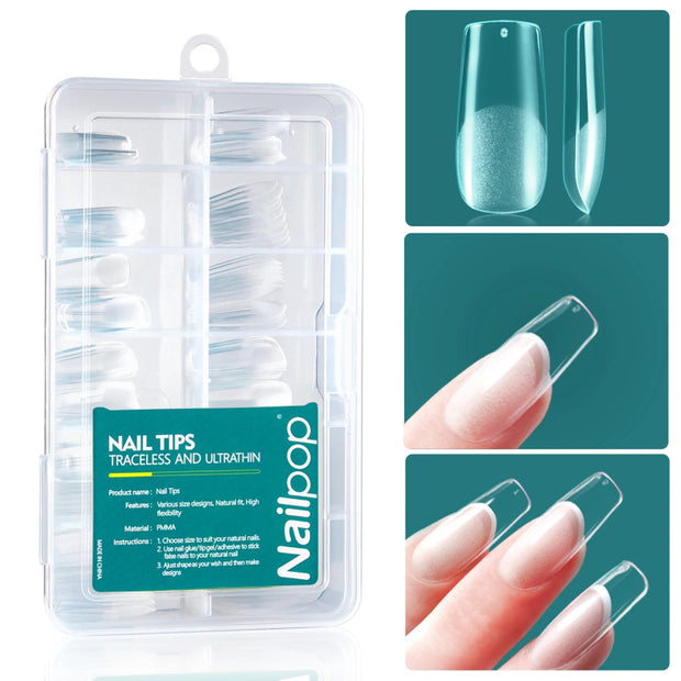 Nailpop Ultrathin Nail Tips for Flawless Manicures – Traceless PMMA Design