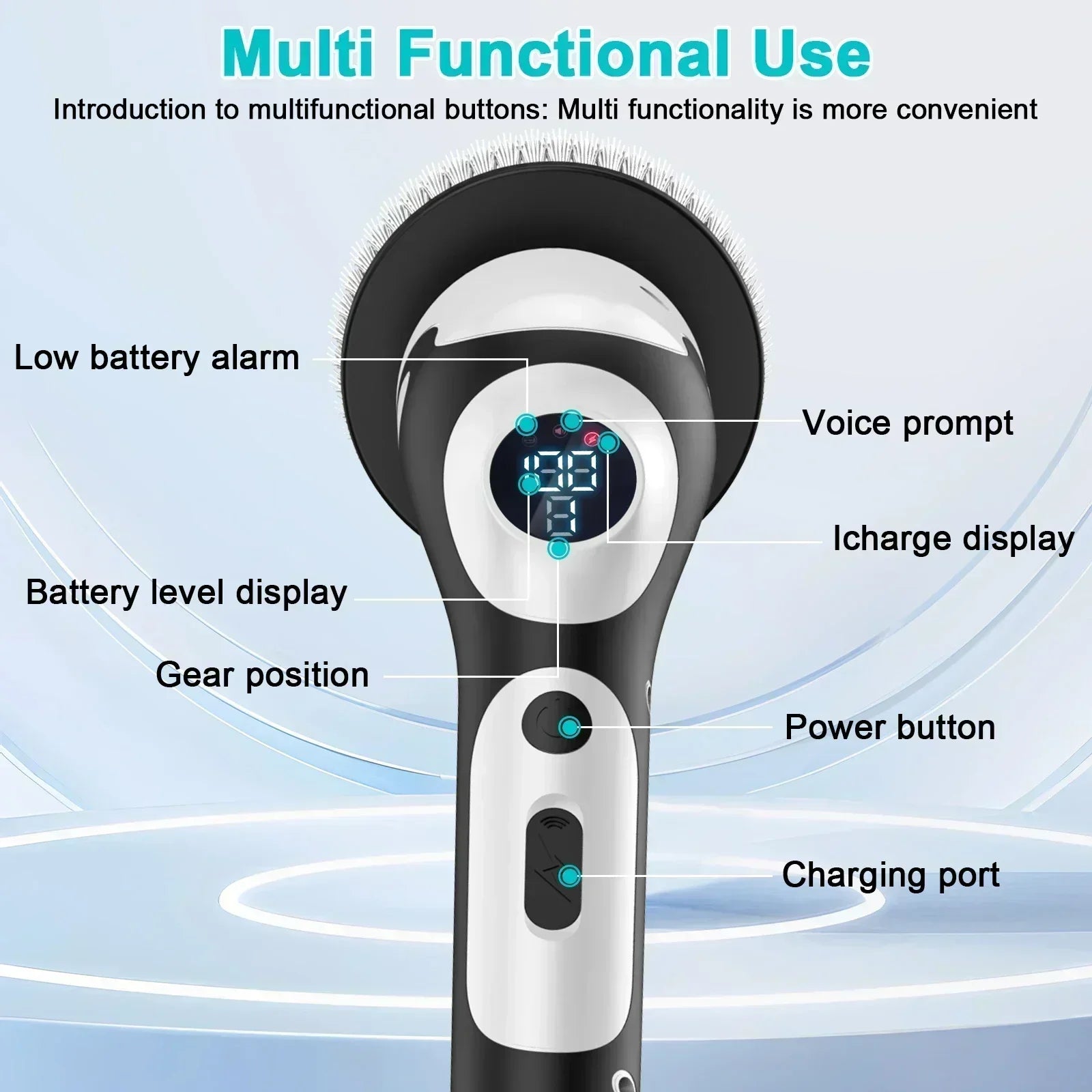 TINSOL 11-in-1 Multifunctional Electric Cleaning Brush – Rechargeable Smart Rotary Kitchen Cleaning Brush