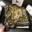 Women’s Printed Square Hair Scarf for Neck and Bag Styling