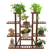 Wooden Plant Shelf Multi Tier Flower Pot Stand Indoor Outdoor Garden Display Rack