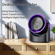 100-Speed Handheld Turbo Cooling Fan with Digital Display, Desktop Stand, Neck Strap & Type-C Charging