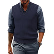 Men's V Neck Cable Knit Sweater Vest Sleeveless Lightweight Pullover