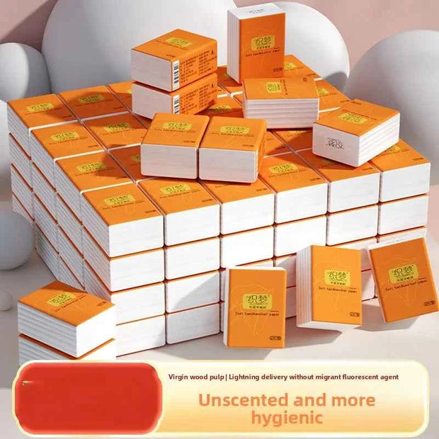 Portable Handkerchief Paper, 6 Pieces/pack, 3-layer Thick, Facial Tissue Paper, Napkins, Sanitary Paper Towels
