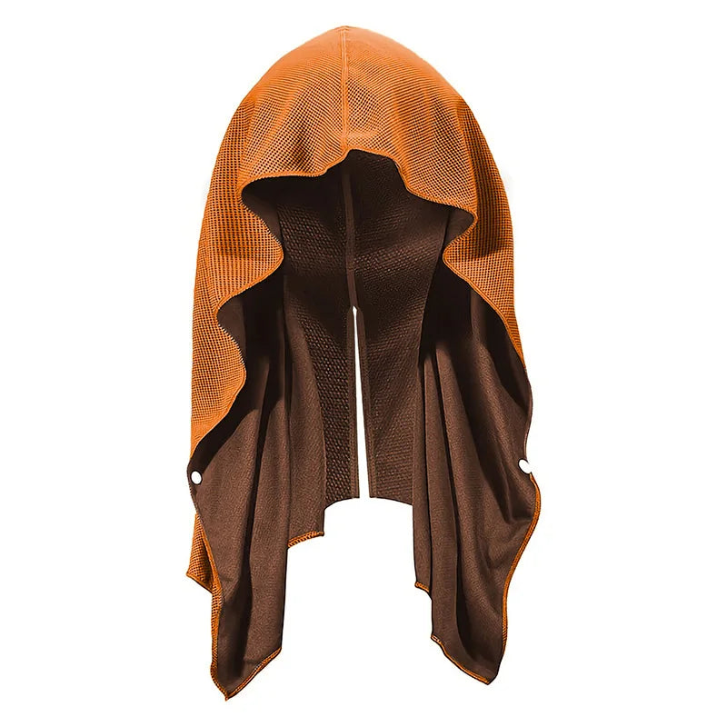 Cooling Hoodie Towel UPF50+ Sun Protection – Quick Drying Cooling Head & Neck Wrap for Sports, Gym & Outdoor Activities