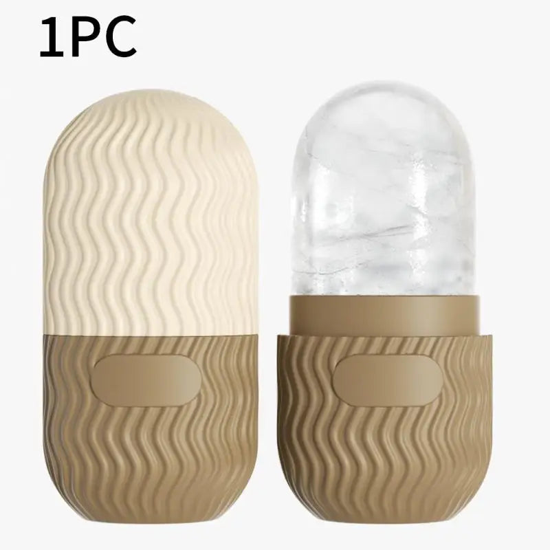 Silicone Cube Tray Shape Facial Ice Roller Reusable Face Massage Roller Skin Care Tool