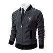 Men’s Vintage Plaid Knitted Cardigan with Button Front, V-Neck & Front Pockets