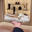 Women’s Lace-Up Ballet Flats with Round Toe & Low Flat Sole