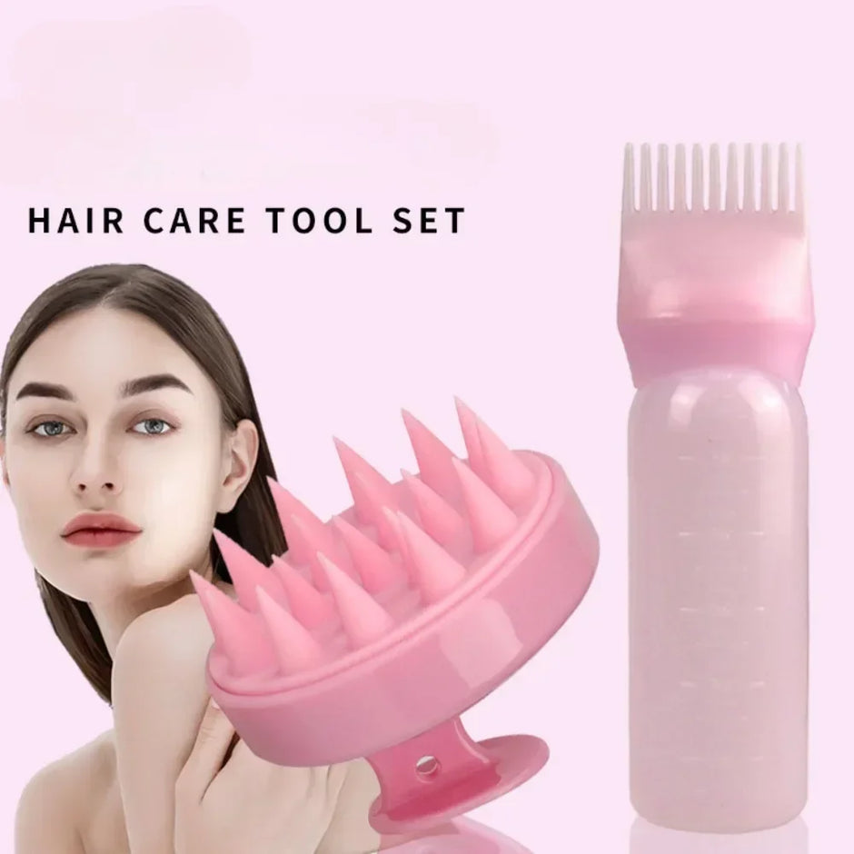 Silicone Shampoo Scalp Massage Brush Hair Dye Applicator