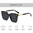 Luxury Black Sunglasses with Gold Accents – Stylish Square Frame with UV Protection