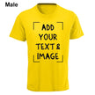 Add Your Text & Image Customizable Crew Neck Short Sleeve T-Shirt