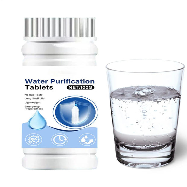 Water Purification Tablets – 100g Bottle for Camping, Hiking, Backpacking & Emergency Kits