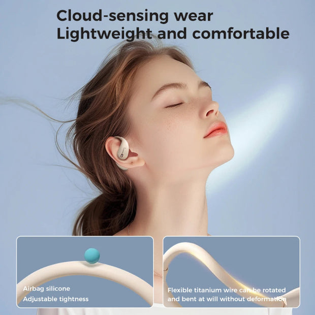 MINISO X33 Bluetooth Open-Ear Wireless Earbuds with AI Smart Translation, 50H Battery Life & Noise Cancellation