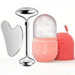 Facial Gua Sha Roller Set with Stainless Steel Massage Tool and Ice Face Roller Beauty Kit