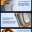 Rechargeable Waist Clip Cooling Fan with 150 Speeds, Digital Display, LED Light and Power Bank