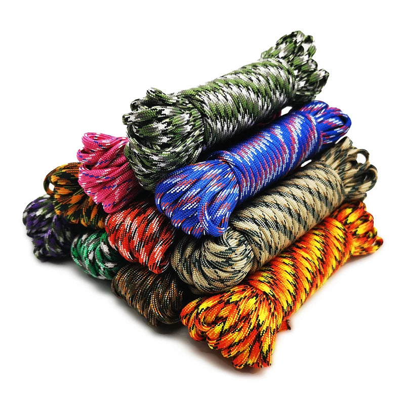 550 Paracord Rope 4mm 7-Core Survival Cord 5m/15m/30m Outdoor Camping Hiking Utility Rope