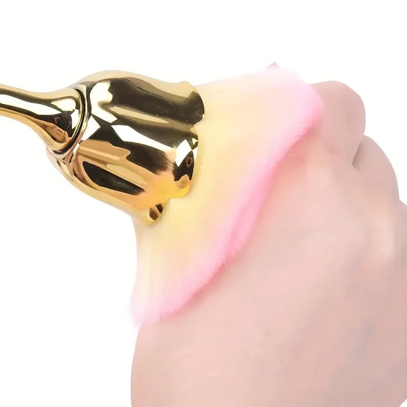 Rose Shaped Nail Dust Brush – Soft Bristle Makeup, Foundation & Powder Blusher Beauty Brush
