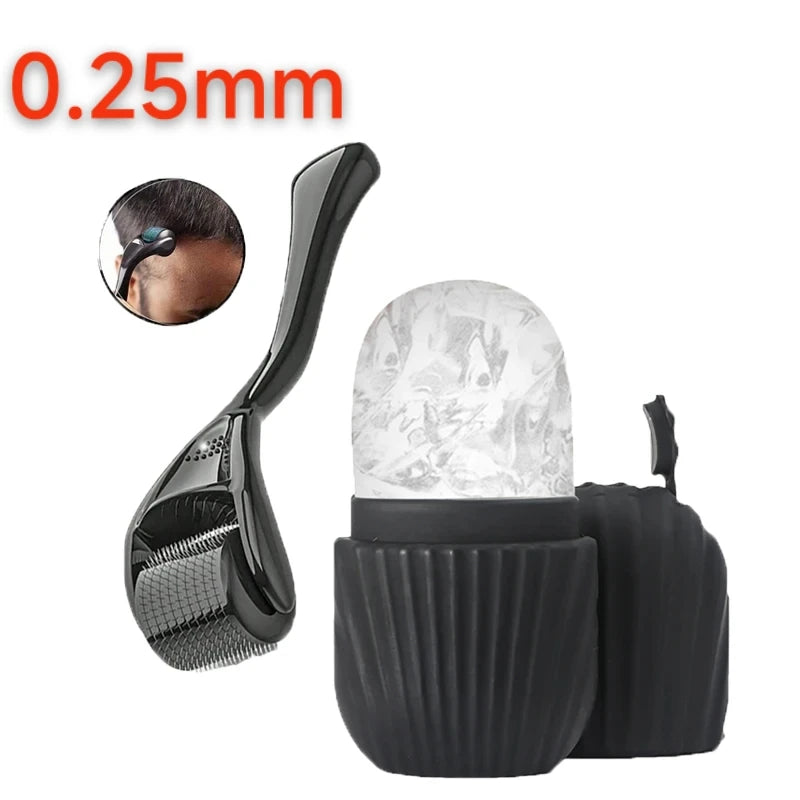 Ice Facial Roller Tool Skin Care Beauty Set with Micro Needle Facial Roller for Face & Beard Care