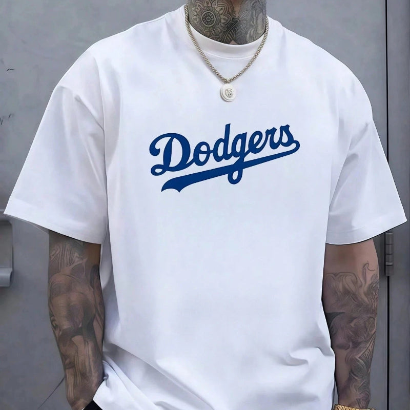 Dodgers White Script Logo T-Shirt