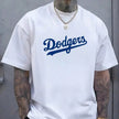 Dodgers White Script Logo T-Shirt