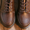 Lace-Up Oxford Style Casual Shoes – Round Toe Chunky Sole Shoes in Black & Brown
