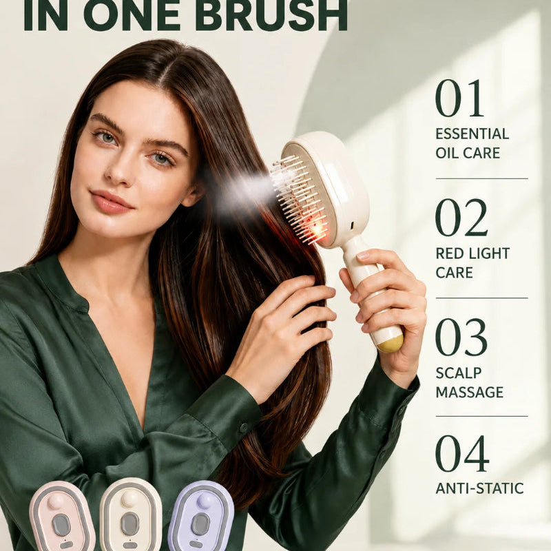 Air Cushion Massage Comb – Hair Brush, Steam Brush & Spray