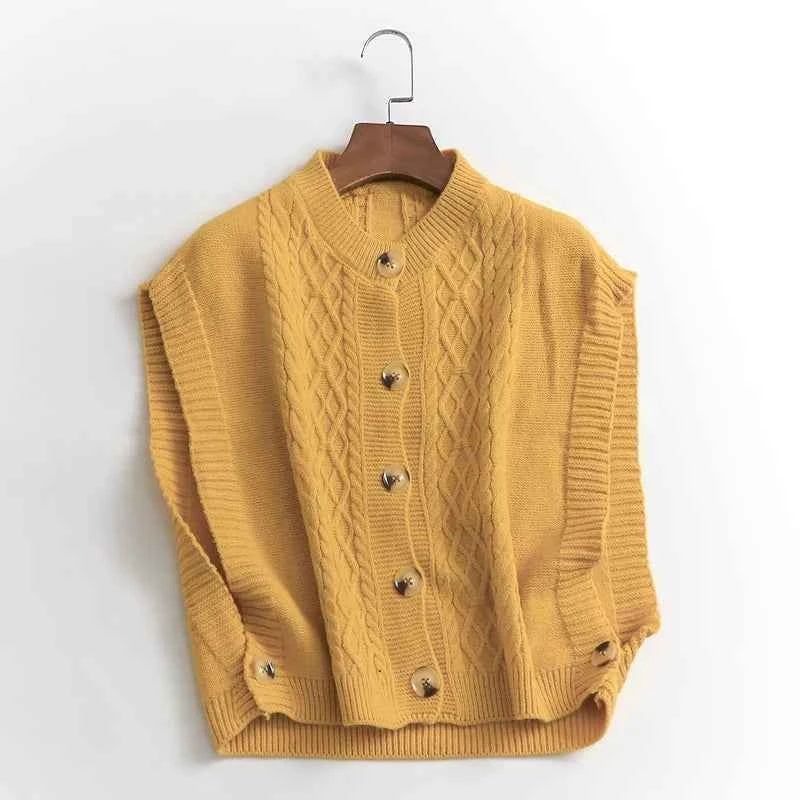Knitted Button-Up Vest – Stylish Casual Wear for Women | Multi-Color Options