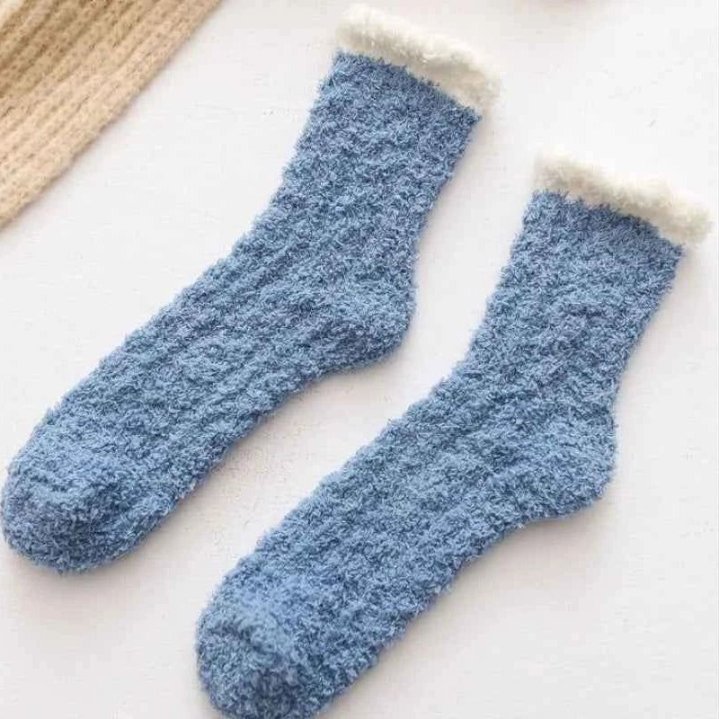 5 Pairs fashionable Floor Socks Thickened warm Socks Women Medium Sleeve Comfortable Warmth Winter Socks