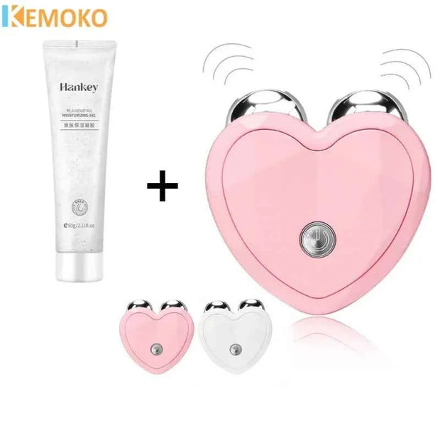KEMOKO Micro Current Beauty Device Mini Facial Lifting Roller EMS Massager Skin Care Tool