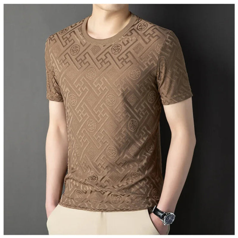Ice Silk Breathable Short Sleeve Men’s T-Shirt