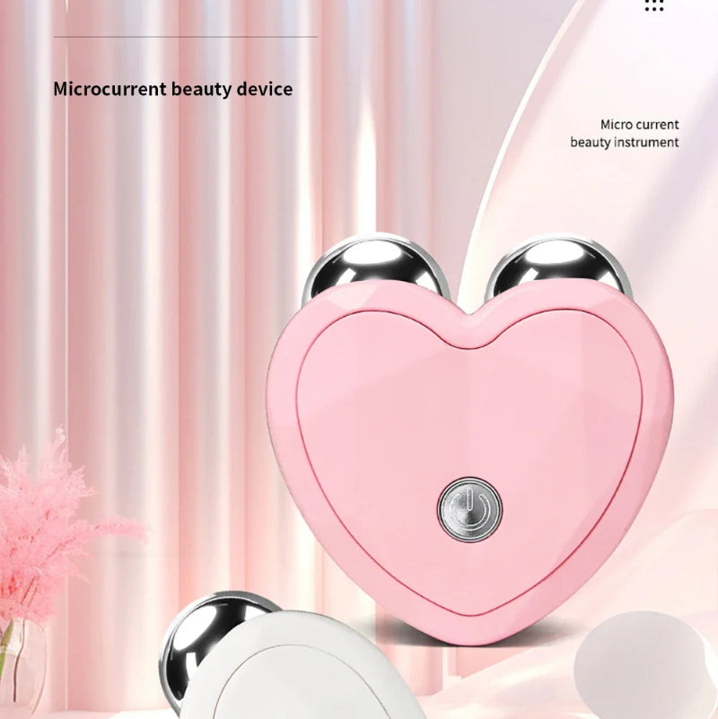 KEMOKO Micro Current Beauty Device Mini Facial Lifting Roller EMS Massager Skin Care Tool