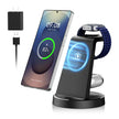 3-in-1 Magnetic Wireless Charger 15W – Foldable Charging Dock for Samsung, iPhone & Galaxy Watch