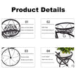 Decorative Bicycle-Shaped Metal Plant Stand with Multiple Pot Holders