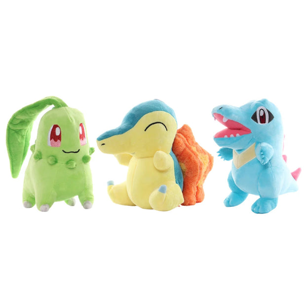 Pokémon Plush Toys – Pikachu, Cyndaquil, Chikorita & Totodile Soft Stuffed Dolls