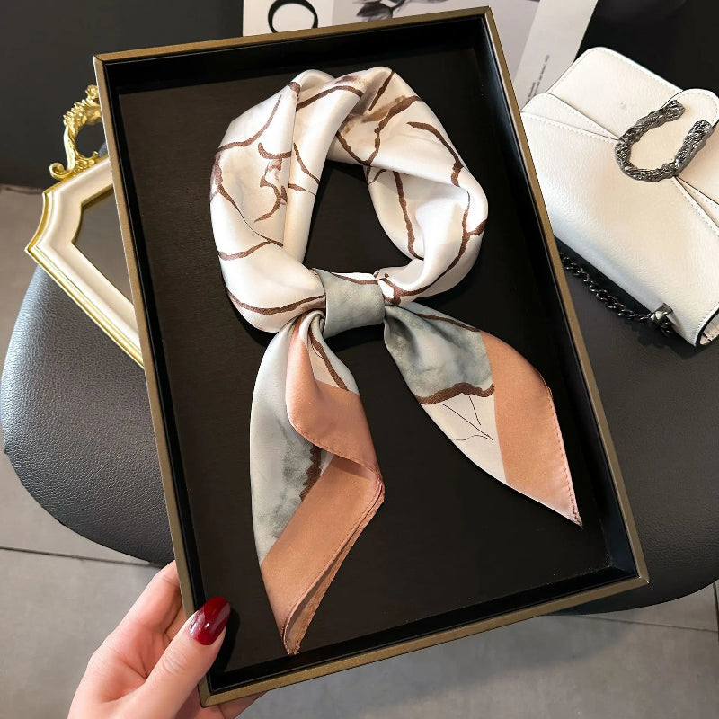 Set of 24 Silk Scarves – Colorful Printed Fashion Accessories
