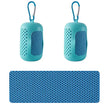 2 Pack Portable Round Silicone Covered Cooling Towel – Quick Drying Fitness Sports Towels for Outdoor Activities