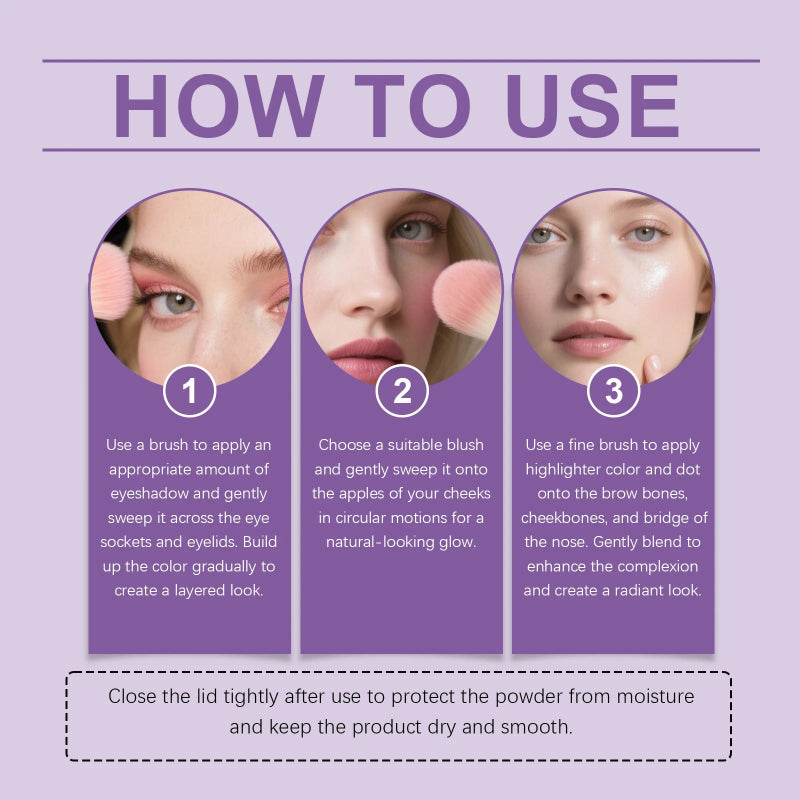 Zephoco 2-in-1 Highlighting Eye and Cheek Palette