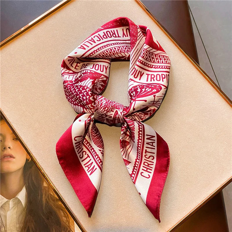 Set of 24 Silk Scarves – Colorful Printed Fashion Accessories